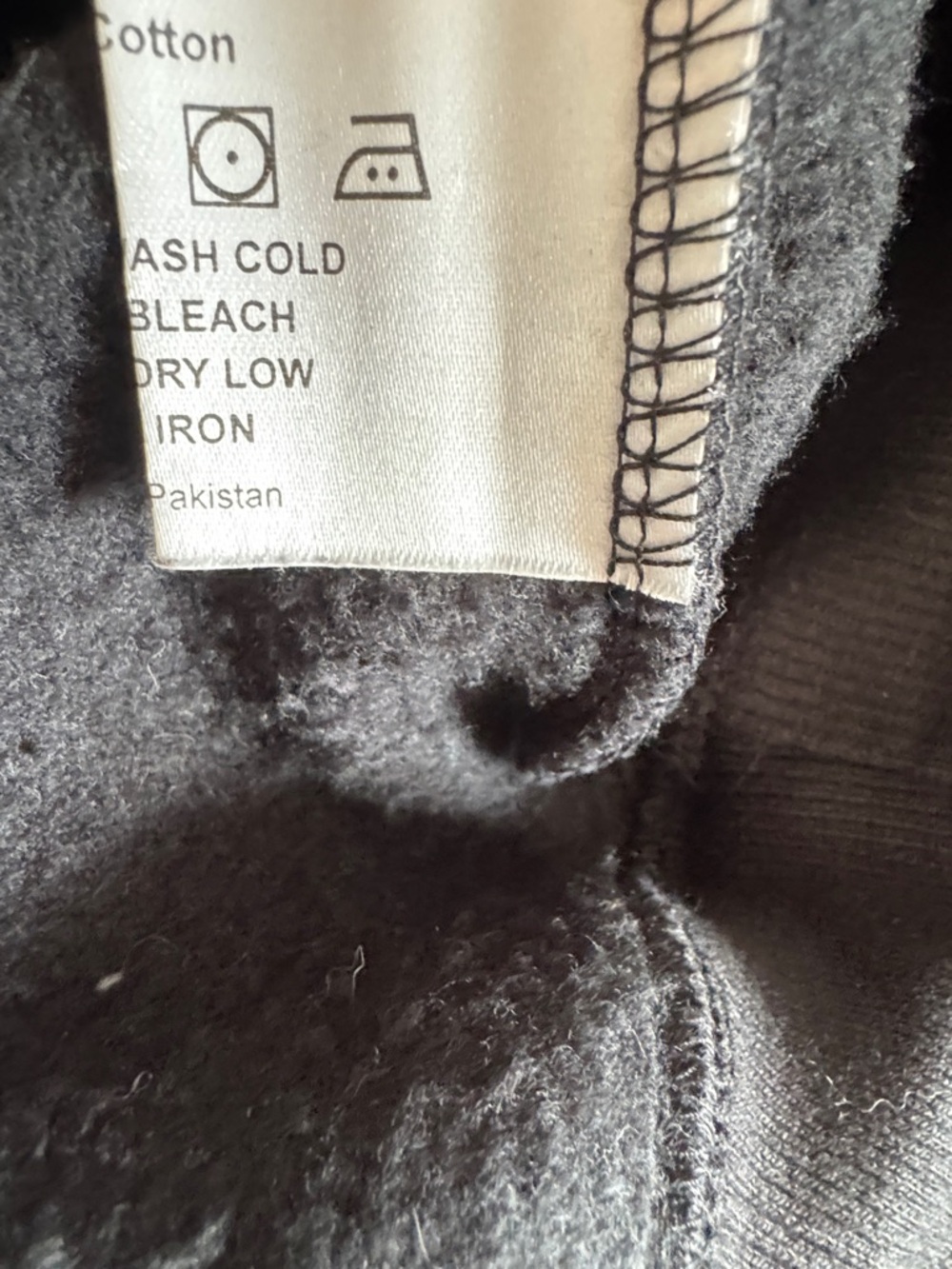 Steady Hands Black Playful Gray Cloud Patch Applique Oversized Sweatshirt size M - Picture 6 of 9